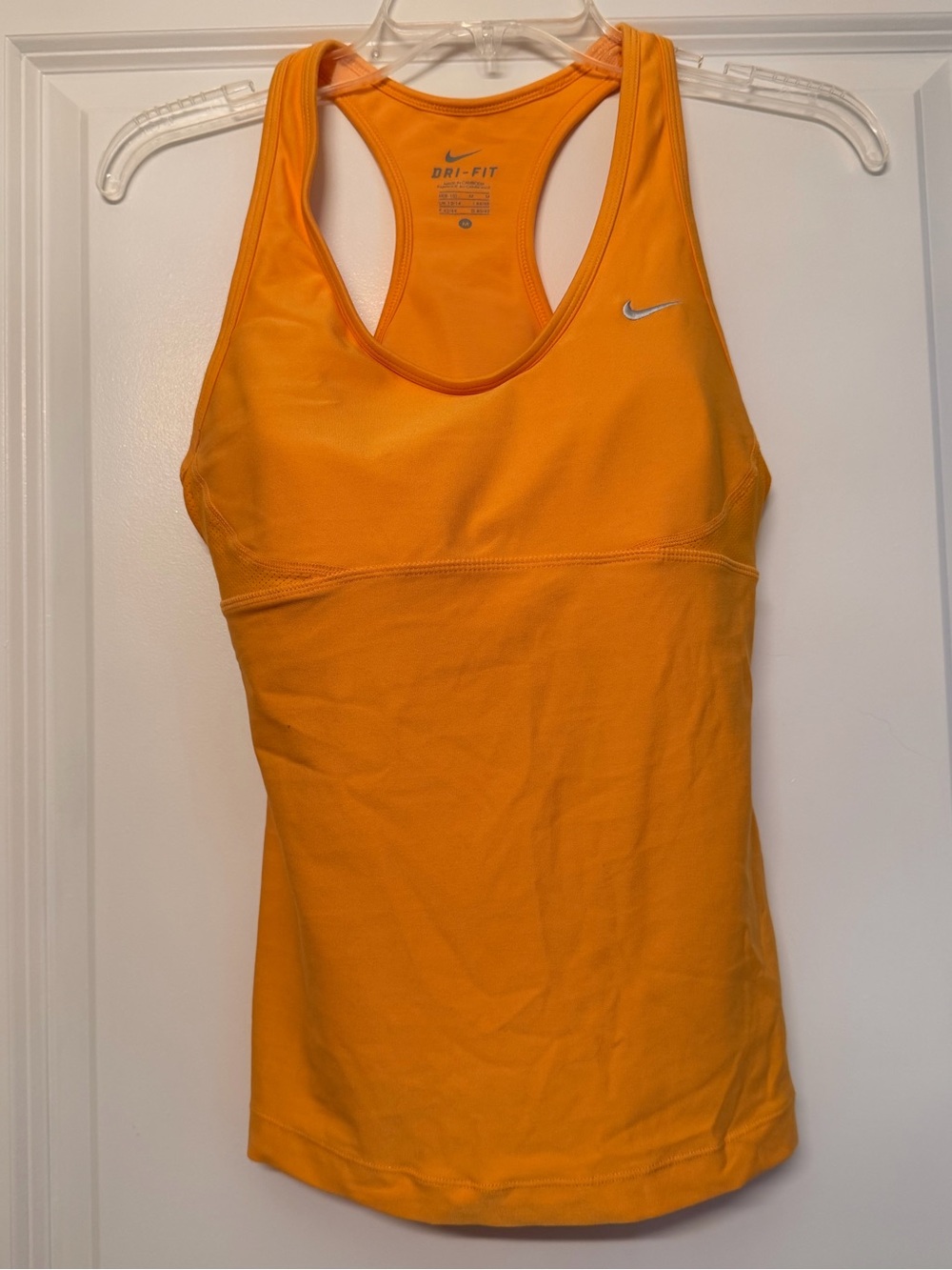 Nike Orange Racerback Dri-FIT Tank Sports Bra